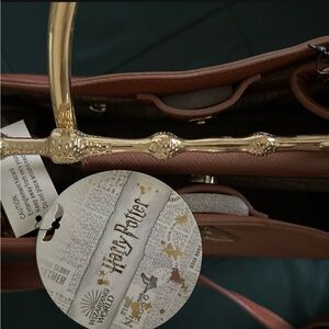 Warner Bros. Brown Handbag with Gold Accents
